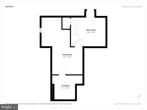 Floorplan - 233 S Spruce St, Lititz, PA 17543 photo 3 of 4