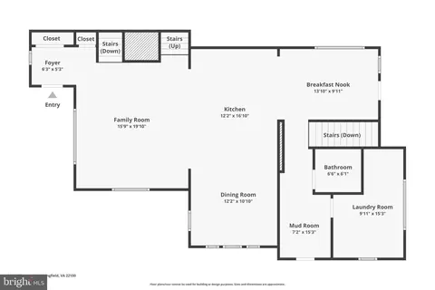 Floorplan - 6612 Ridgeway Dr, Springfield, VA 22150 photo 4 of 7
