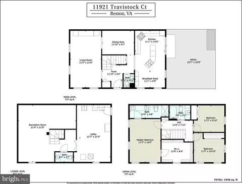 Floorplan - 11921 Travistock Ct, Reston, VA 20191 photo 1 of 1
