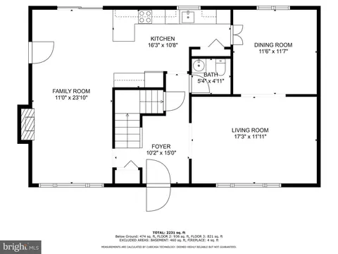 Floorplan - 6909 Sydenstricker Rd, Springfield, VA 22152 photo 2 of 4