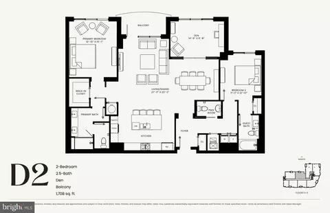 Floorplan - 6718 Lowell Ave #504, Mclean, VA 22101 photo 1 of 1