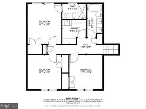 Floorplan - 1848 Foxstone Dr, Vienna, VA 22182 photo 3 of 5