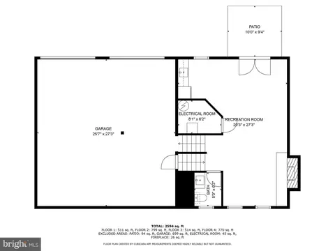 Floorplan - 1848 Foxstone Dr, Vienna, VA 22182 photo 4 of 5
