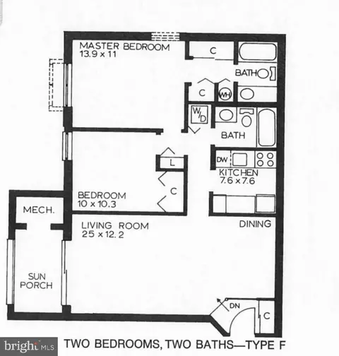 Floorplan - 5918 Cove Landing Rd #201, Burke, VA 22015 photo 1 of 1