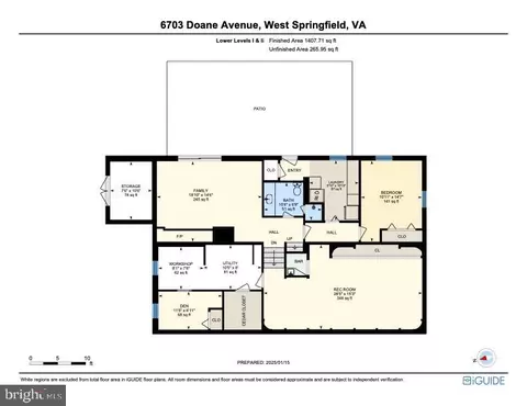Floorplan - 6703 Doane Ave, Springfield, VA 22152 photo 3 of 4