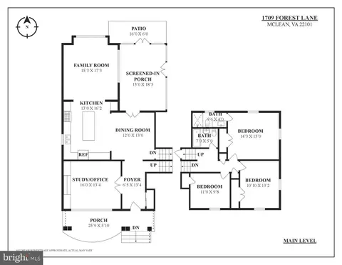 Floorplan - 1709 Forest Ln, Mclean, VA 22101 photo 2 of 5