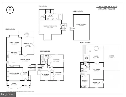 Floorplan - 1709 Forest Ln, Mclean, VA 22101 photo 1 of 5