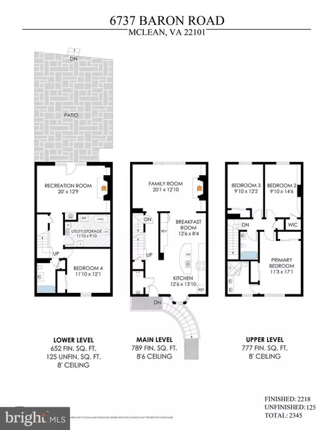 Floorplan - 6737 Baron Rd, Mclean, VA 22101 photo 1 of 4