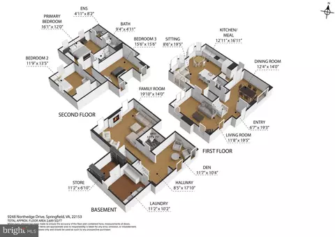 Floorplan - 9248 Northedge Dr, Springfield, VA 22153 photo 1 of 3