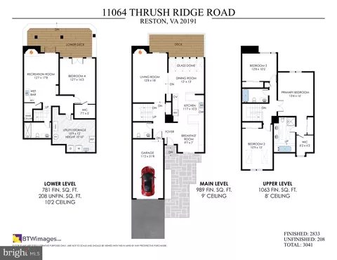 Floorplan - 11064 Thrush Ridge Rd, Reston, VA 20191 photo 1 of 1