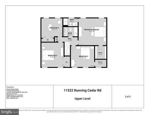 Floorplan - 11522 Running Cedar Rd, Reston, VA 20191 photo 2 of 3