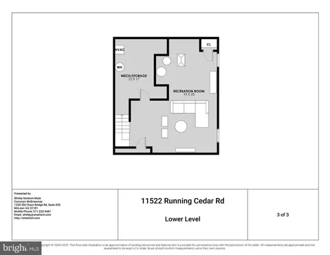 Floorplan - 11522 Running Cedar Rd, Reston, VA 20191 photo 3 of 3