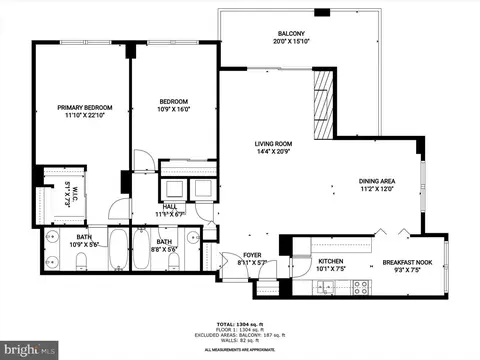 Floorplan - 1808 Old Meadow Rd #1106, Mclean, VA 22102 photo 1 of 1