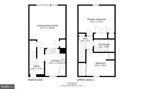 Floorplan - 8550 Milford Ct #892, Springfield, VA 22152 photo 1 of 3
