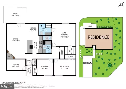Floorplan - 11401 Turnmill Ln, Reston, VA 20191 photo 2 of 2