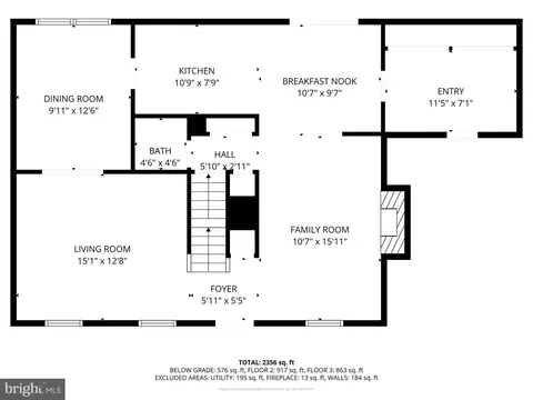 Floorplan - 6122 Mantle Rd, Burke, VA 22015 photo 2 of 4