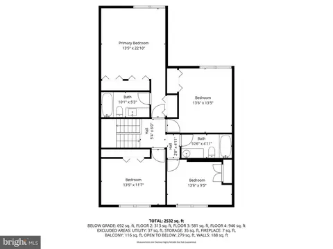 Floorplan - 11430 Links Dr, Reston, VA 20190 photo 2 of 4