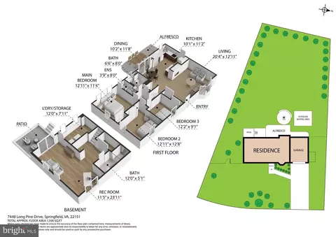 Floorplan - 7448 Long Pine Dr, Springfield, VA 22151 photo 2 of 2