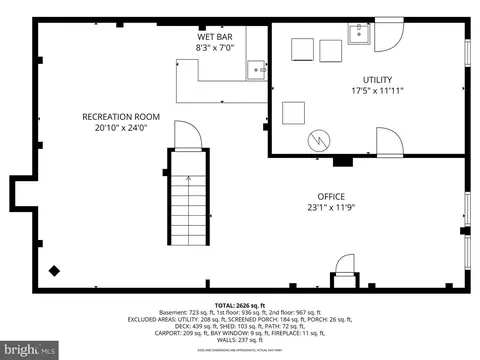 Floorplan - 8816 Arley Dr, Springfield, VA 22153 photo 1 of 4
