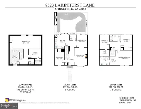 Floorplan - 8523 Lakinhurst Ln, Springfield, VA 22152 photo 4 of 4