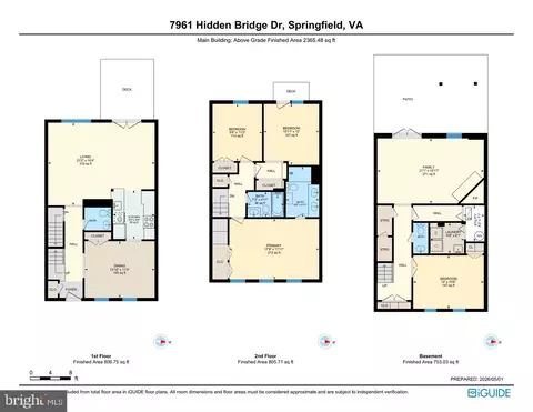 Floorplan - 7961 Hidden Bridge Dr, Springfield, VA 22153 photo 1 of 4