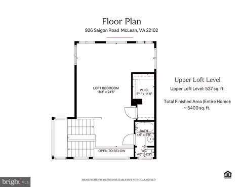 Floorplan - 926 Saigon Rd, Mclean, VA 22102 photo 2 of 3