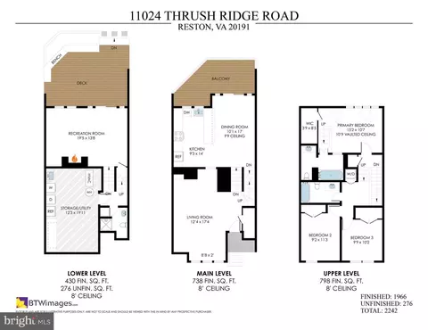 Floorplan - 11024 Thrush Ridge Rd, Reston, VA 20191 photo 1 of 3