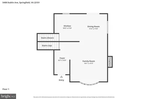 Floorplan - 5408 Dublin Ave, Springfield, VA 22151 photo 2 of 3