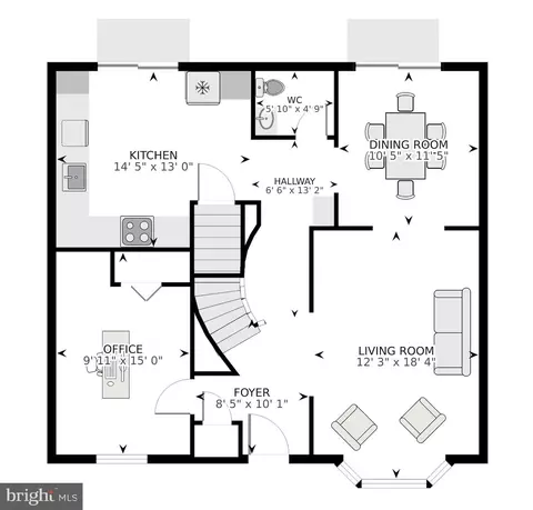 Floorplan - 8532 Lakinhurst Ln, Springfield, VA 22152 photo 2 of 3