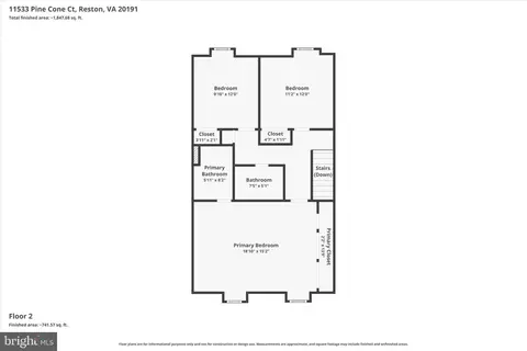 Floorplan - 11533 Pine Cone Ct, Reston, VA 20191 photo 2 of 3