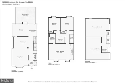 Floorplan - 11533 Pine Cone Ct, Reston, VA 20191 photo 3 of 3