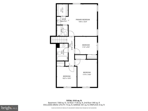 Floorplan - 8523 Hooes Rd, Springfield, VA 22153 photo 2 of 3