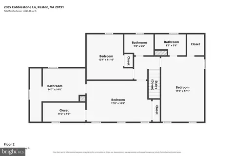 Floorplan - 2085 Cobblestone Ln, Reston, VA 20191 photo 4 of 4