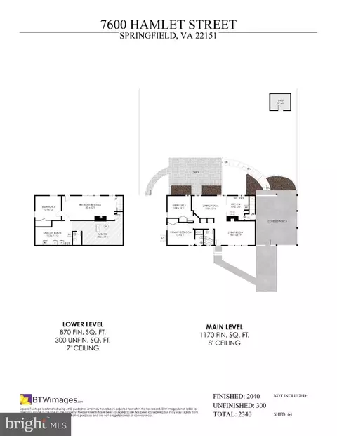 Floorplan - 7600 Hamlet St, Springfield, VA 22151 photo 1 of 5