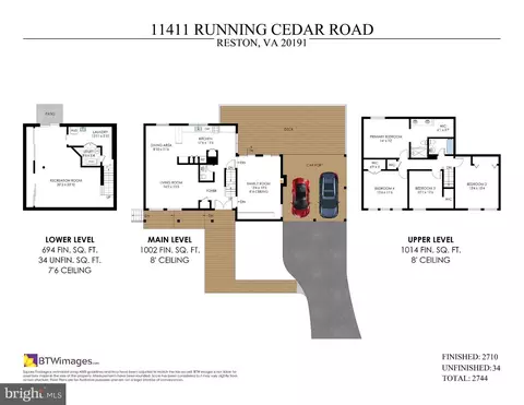 Floorplan - 11411 Running Cedar Rd, Reston, VA 20191 photo 1 of 1
