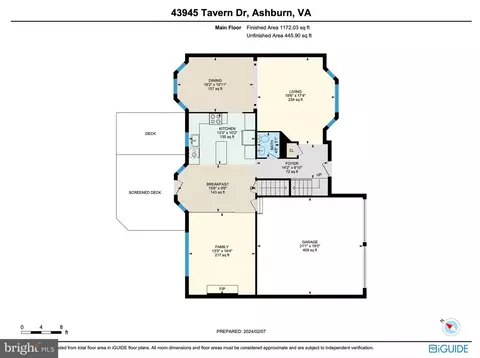 Floorplan - 43945 Tavern Dr, Ashburn, VA 20147 photo 1 of 4