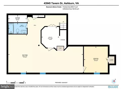 Floorplan - 43945 Tavern Dr, Ashburn, VA 20147 photo 3 of 4