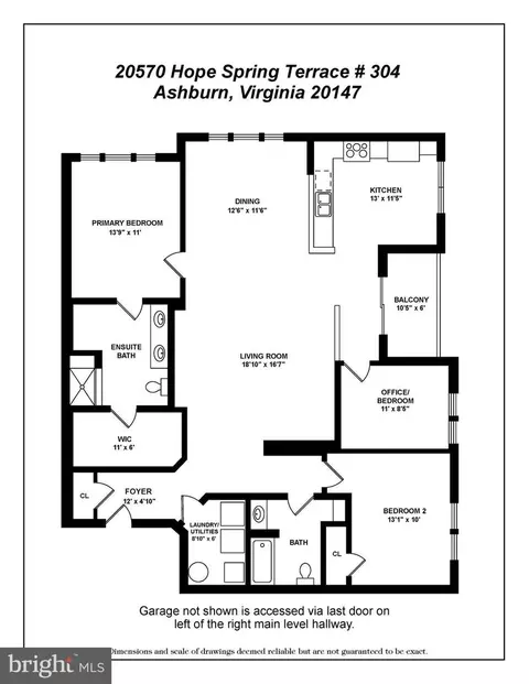Floorplan - 20570 Hope Spring Ter #304, Ashburn, VA 20147 photo 1 of 1