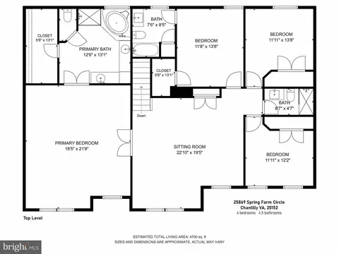 Floorplan - 25869 Spring Farm Cir, Chantilly, VA 20152 photo 2 of 3