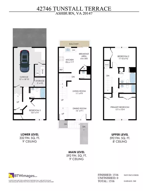 Floorplan - 42746 Tunstall Ter, Ashburn, VA 20147 photo 1 of 4