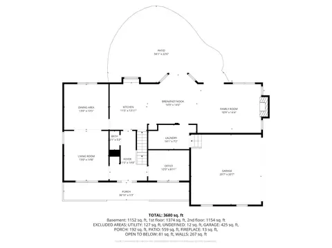 Floorplan - 20595 Shadow Woods Ct, Sterling, VA 20165 photo 2 of 4