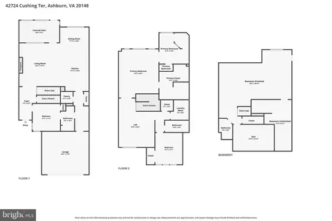 Floorplan - 42724 Cushing Ter, Ashburn, VA 20148 photo 2 of 4
