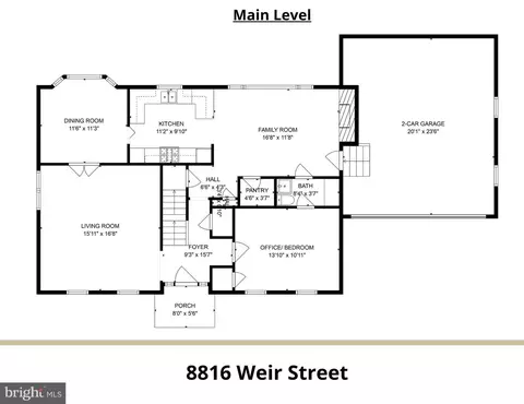 Floorplan - 8816 Weir St, Manassas, VA 20110 photo 1 of 3