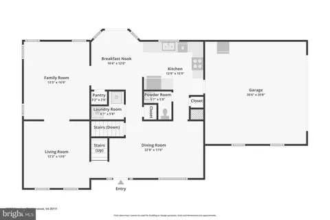 Floorplan - 10457 Pineview Rd, Manassas, VA 20111 photo 2 of 4