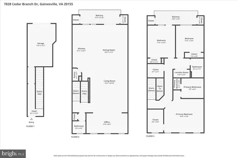 Floorplan - 7828 Cedar Branch Dr, Gainesville, VA 20155 photo 3 of 3