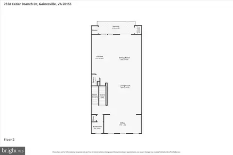 Floorplan - 7828 Cedar Branch Dr, Gainesville, VA 20155 photo 1 of 3
