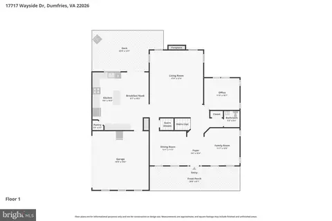 Floorplan - 17717 Wayside Dr, Dumfries, VA 22026 photo 1 of 3