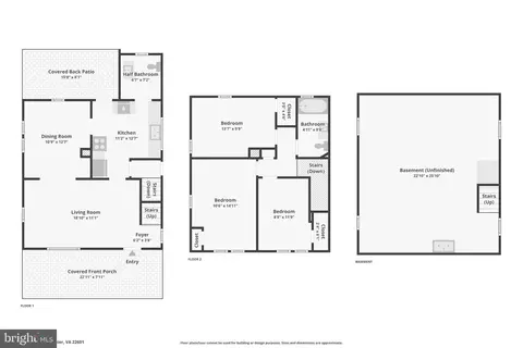 Floorplan - 517 Dunlap St, Winchester, VA 22601 photo 3 of 3