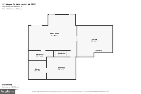 Floorplan - 922 Wayne Dr, Winchester, VA 22601 photo 3 of 4