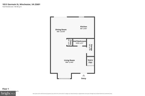 Floorplan - 103 E Germain St, Winchester, VA 22601 photo 1 of 3